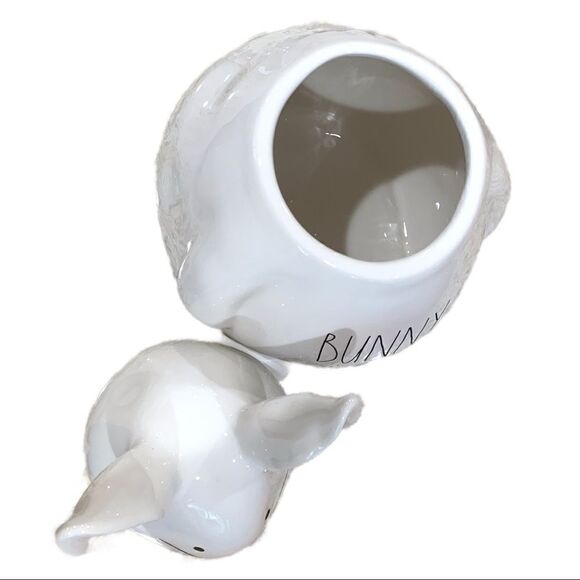 Rae Dunn VHTF Large Ceramic BUNNY LOVE Canister - Picture 4 of 7